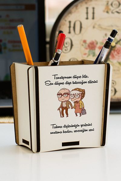 Hediyelen Gift Pen Holder for Lover