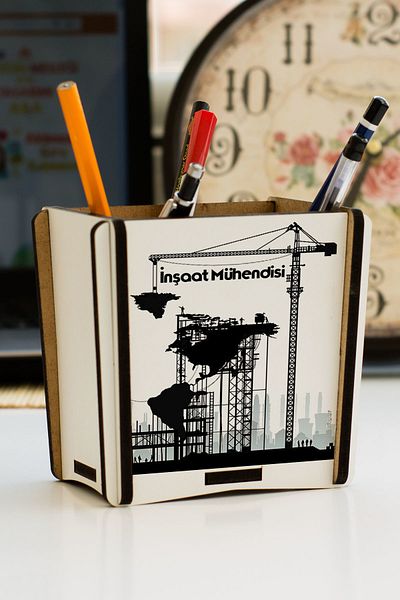 Hediyelen Construction Engineer Pen Holder