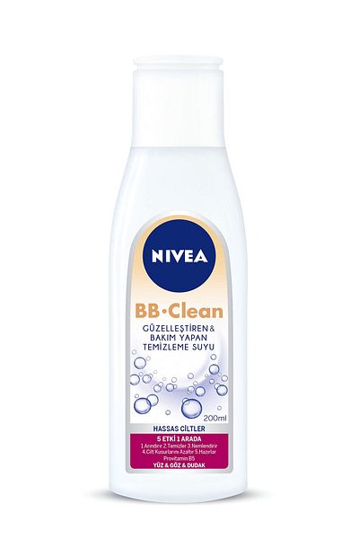 NIVEA Bb Clean 5 Effective Cleansing Water for Sensitive Skin 200 ml