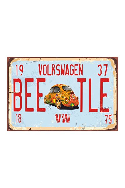 Hayat Poster Ρετρό Vintage Ξύλινη Αφίσα - Στυλ επιγραφής Vosvos, Μοντέλο 2030041