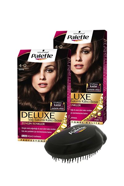 Palette Deluxe 4-0 Kahve x 2 Paket + Tarak
