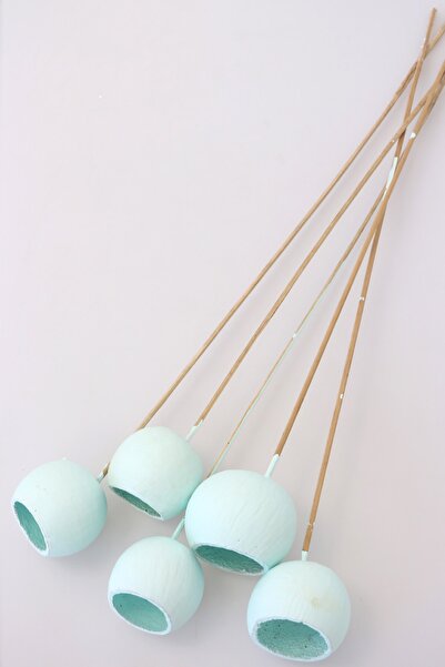 Yapay Çiçek Deposu Dekoratif Bell Cup 5Li Tropic Kabak Uçuk Mavi