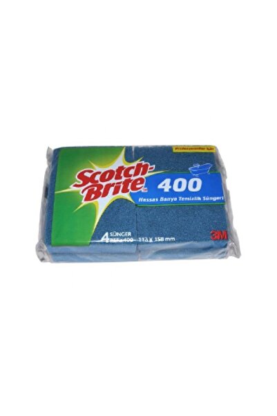 Scotch Σφουγγάρι Καθαρισμού Μπάνιου Brite 400 Sensitive, Συσκευασία των 4