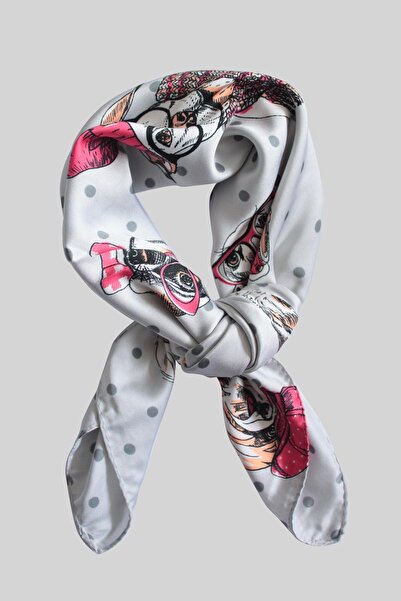 New Obsessions Gray Dog Scarf Tm-1351