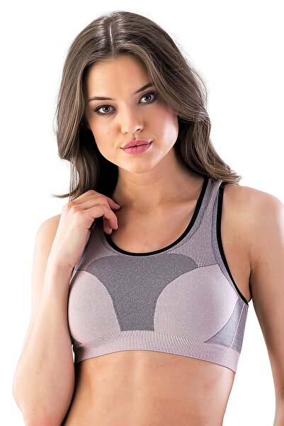 Emay Жіночий спортивний бюстгальтер з сірим візерунком 4026