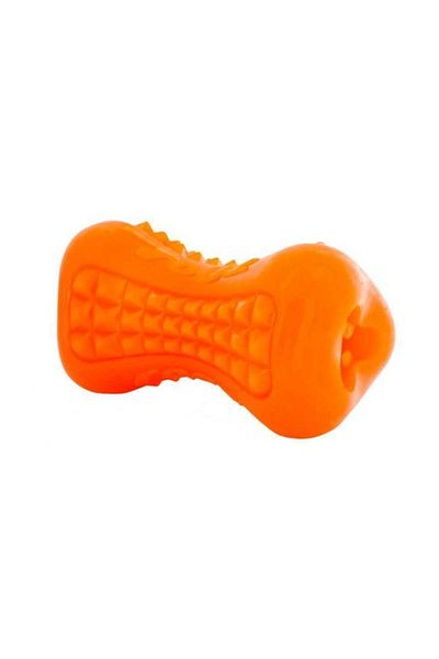 Rogz Toyz Yumz Treat Dental Care and Chew Plastic Dog Toy Orange Large 15 cm