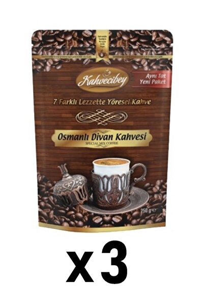 Kahvecibey قهوة ديوان عثمانية 250 جرام 7 مزيج مجموعة من 3