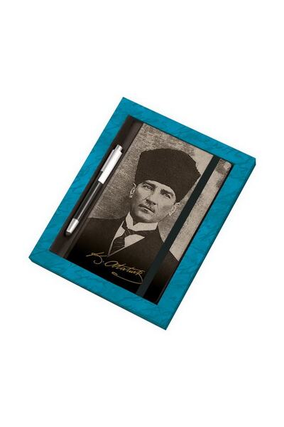 Gıpta Atatürk 13x21 Günlük Ajanda + Tükenmez Kalem Kutulu Set (S1070)