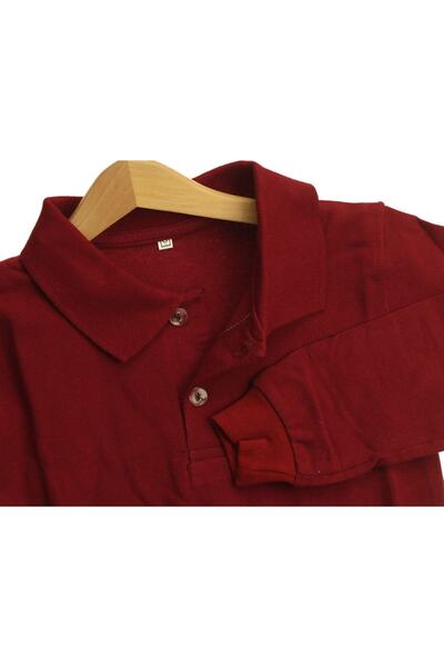 A.L.M Kids Claret Red Unisex Παιδικό T-Shirt Polo με λαιμόκοψη
