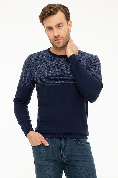 Pierre Cardin Ανδρικό πουλόβερ Navy Blue Slim Fit G021GL0TK.000875994