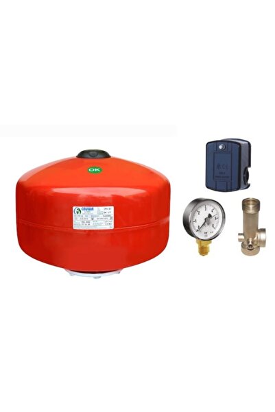 MOONSHOP 24 Litre Italyan Kafa Küre Takımı Su Pompası Hidroforu Seti 24 Lt Küre Hidrofor Genleşme Tankı