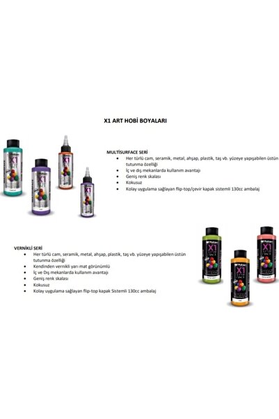 Polisan X1 Art Multisurface Hobi Boyası 120ml Turuncu