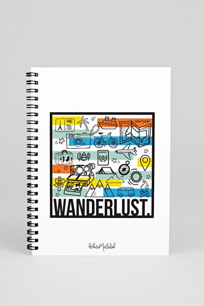 Bikutumutluluk N019 A5 Tasarım Spiralli Defter - Wanderlust