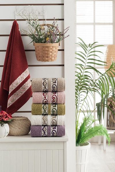 Şıkel Πετσέτα προσώπου 100% Cotton Purry Rodos Series 6 τμχ 50/90 cm