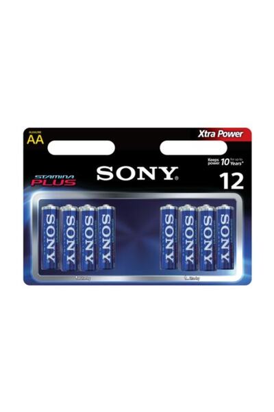 Sony Alkalin 12 Aa Kalem Pil 12 Adet  Stamina Plus Pil