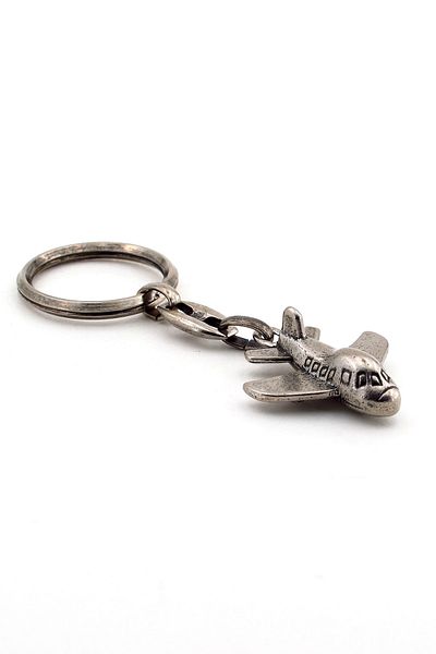 Solfera Unisex Antique Metal Airplane Jumbo Keychain Kc592