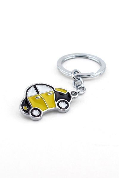 Solfera Unisex Vosvos Car Metal Keychain Yellow Black Kc566