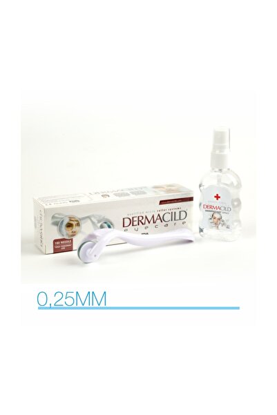 Dermacild 180 Iğne Titanyum Dermaroller 0,25mm (göz Çevresi Için Ideal) + Tem...