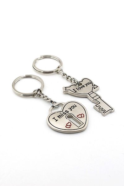Solfera Unisex Valentine's Heart Keychain Set Kc551