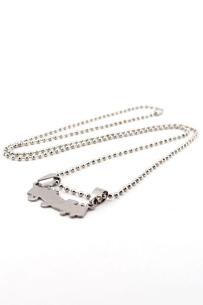 Solfera Men's Left Key Notes Music Steel Necklace K946