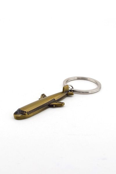 Solfera Unisex Bronze Passenger Airplane Metal Keychain Kc606
