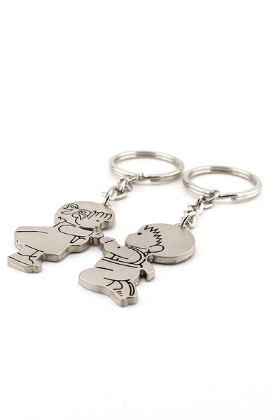 Solfera Unisex Double Metal Keychain Providing Marriage Kc490