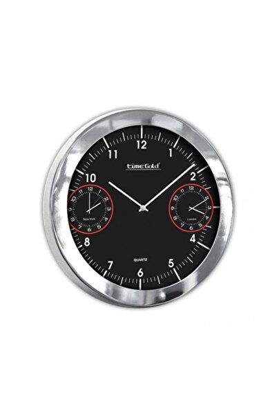 Time Gold ساعة حائط ميلانو عواصم العالم معدن 40 سم