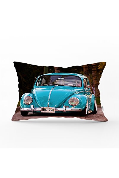 Realhomes Vosvos Resimli Dijital Baskılı Dikdörtgen Yastık Kırlent Kılıfı - 4...
