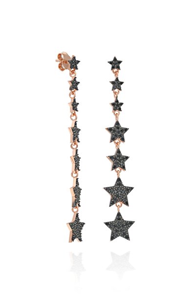 Nereze 925 Ayar Samanyolu Yıldız Küpe Kadın Gümüş Küpe