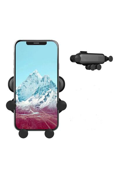Buffer 4 Nokta Destekli Tasarımlı Araç İçi Siyah Telefon Tutucu
