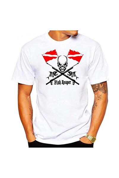 SCUBAPROMO Fish Reaper Scuba muška bela majica