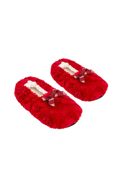 Penti Women's Red Ruby Wooly Booties Socks