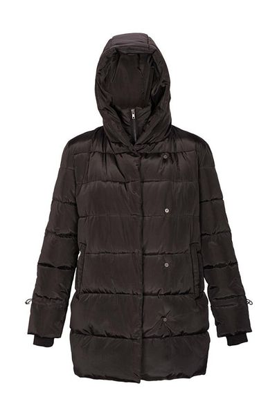 lumberjack Palton lung de damă negru - Design abdominal