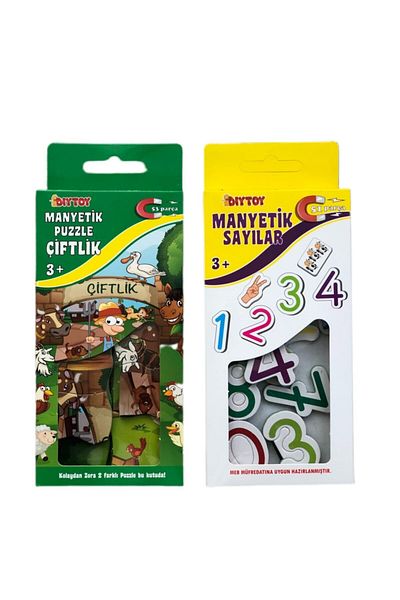 DIY Toys Numbers and Farm Puzzle - Magnetic Educational Set