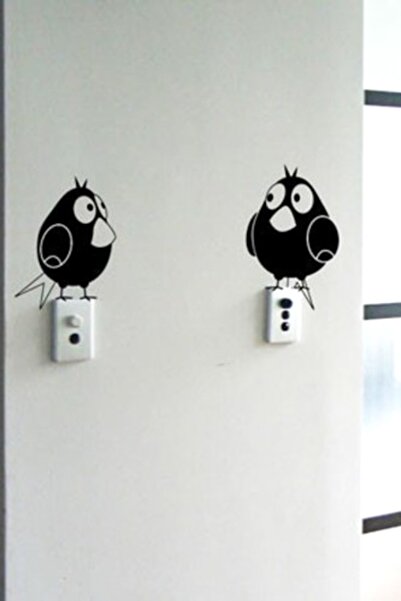 Sticker Sepetim Dekoratif Kuşlar Sticker