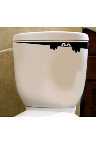 Sticker Sepetim Tuvalet Sticker Siyah Gözler