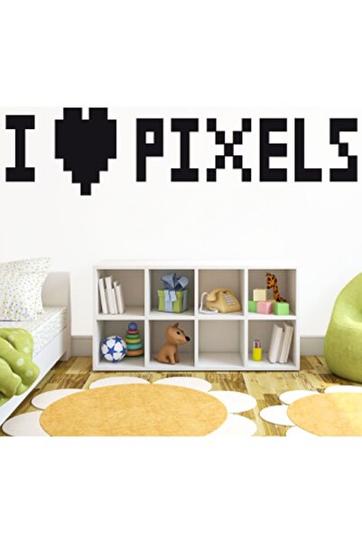 Sticker Sepetim I Love Pıxels Duvar Stıcker