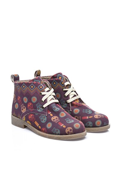 Streetfly Mor Desenli Kısa Kadın Bot