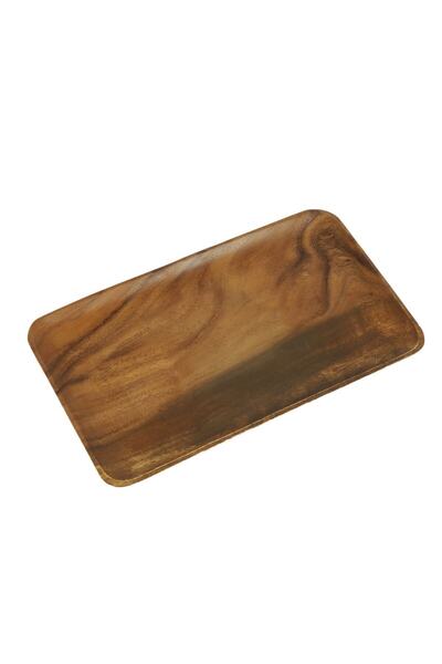 BOHOBAZZAR Akasya Ağacı Wd-6332 El Yapımı Dikdörtgen Tabak Orta Boy 35x20cm