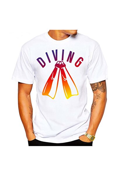 SCUBAPROMO تي شيرت رجالي للغوص من الزعانف