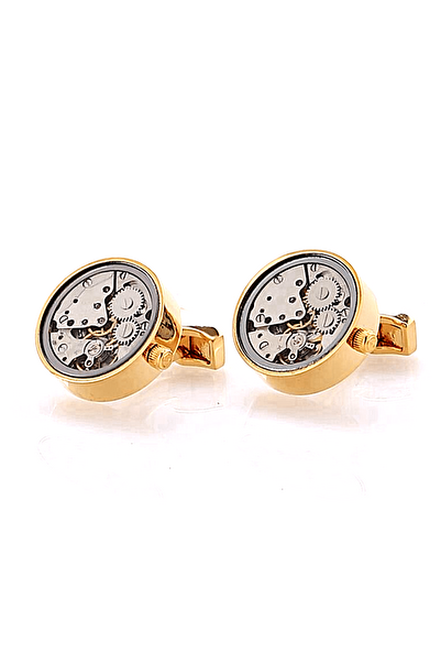 Omark Cotton Watch Gold Saat Mekanizmalı Kol Düğmesi ABGWY364