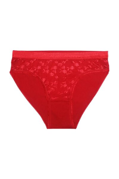 Tutku Red Lace Slip Women's Panties
