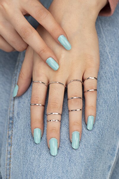 Ervalina مجموعة من 10 خواتم 0003