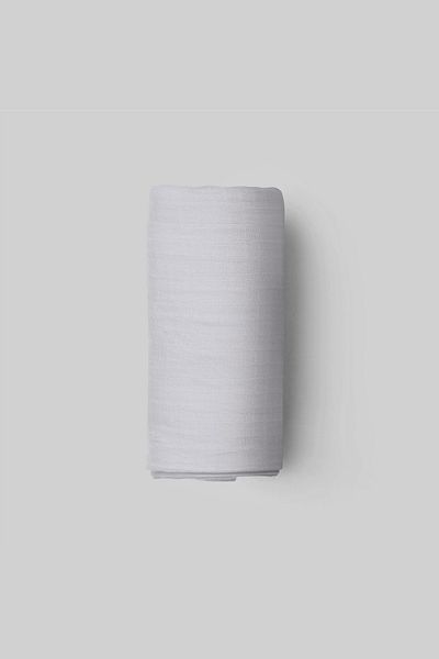 Maki One Hundred Percent Cotton Light Gray 90x190 50x70 High Brim Single Elastic Sheet Set