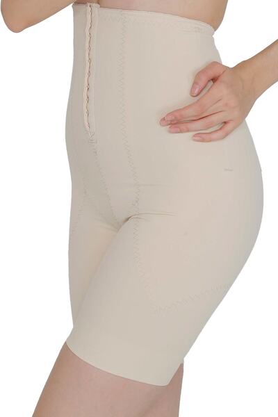 Yevda 4020 Special Satin Fabric Clasp Shorts Corset Skin Colored