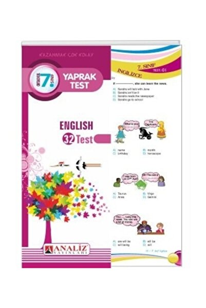 Analiz Yayınları 7. Sınıf Ingilizce Yaprak Test -  Yayınları
