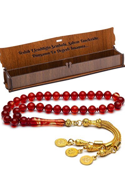 OTTOTESBİH Cadou pentru bărbați, mărgele de rugăciune din chihlimbar, 7,5 mm, croială de lungimi la încheietură