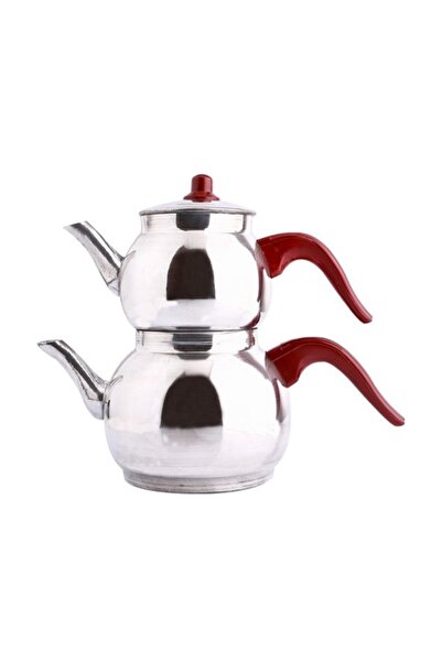 Genel Markalar Beyaz Alüminyum Küre Çaydanlık Takımı Büyük Boy 5 No 5-6 Kişil...