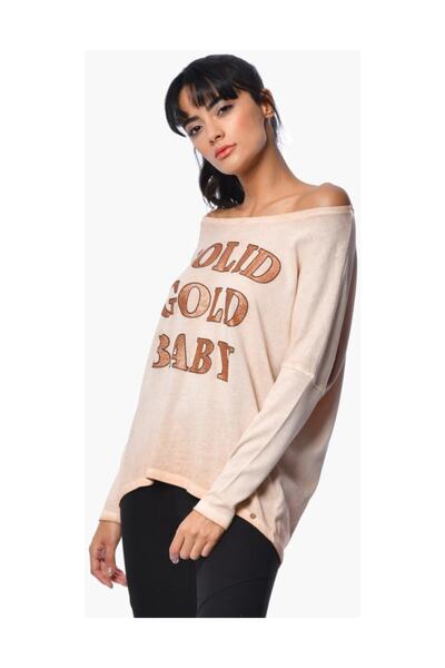 Cotton Candy Футболка з довгими рукавами з принтом - Помаранчева