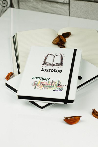 Hediyelen Sociologist Notebook - Embroidered and Comfortable Cutting